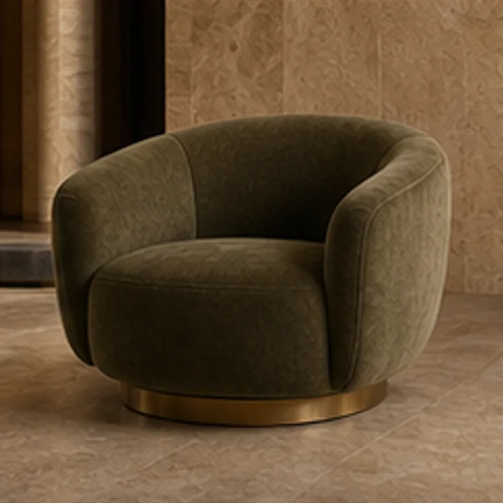 Milo Barrel Chair 03 in nocturne collection