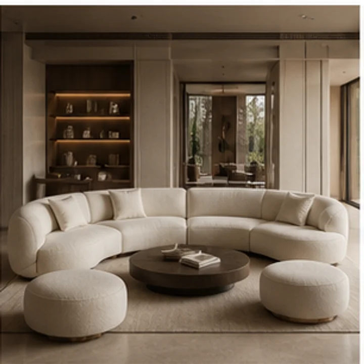 Noa Crescent Sofa 19 in nocturne collection
